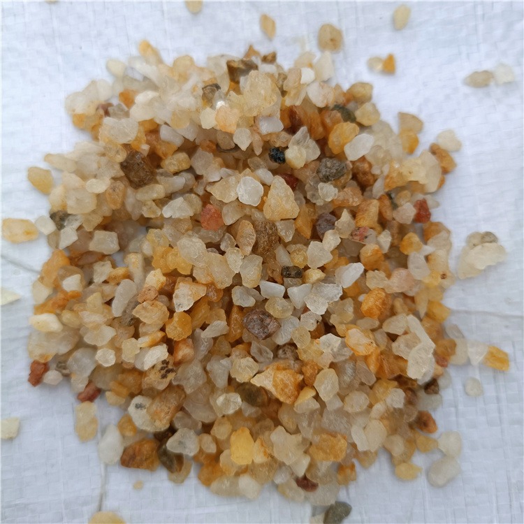 振河直供鱼缸造景石英砂 黄色石英砂 水族馆铺底石英砂3-5mm