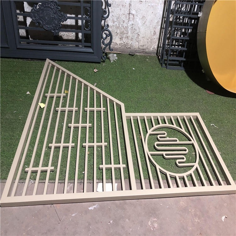 海宁海宁市售楼部中式铝窗花门头装饰门头装饰 匠铝