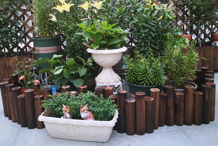 南通启东竹围栏 木护栏山阴县竹栏杆竹片栅栏