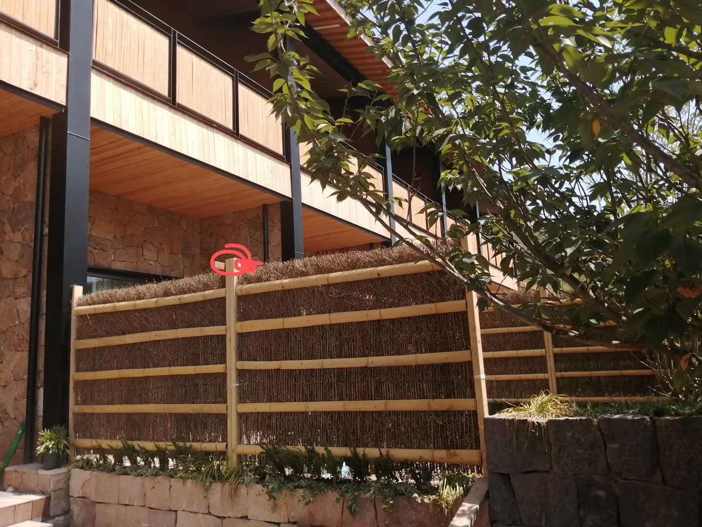 南通启东竹围栏 木护栏山阴县竹栏杆竹片栅栏