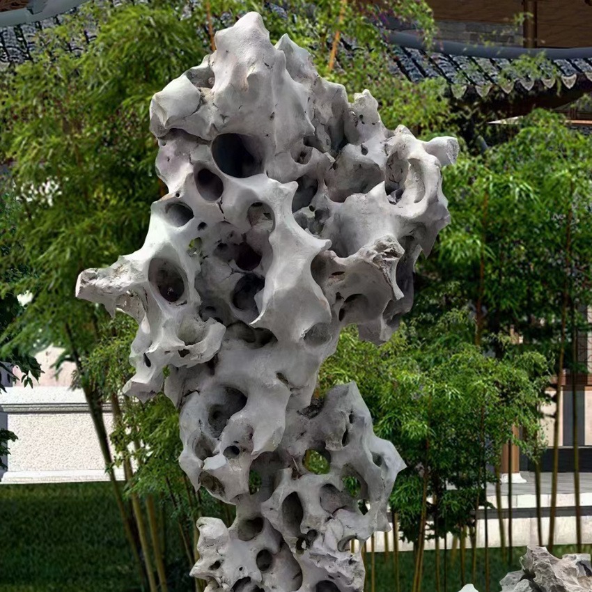 江西太湖石园林装饰假山石 福临源景观石基地500多块可选