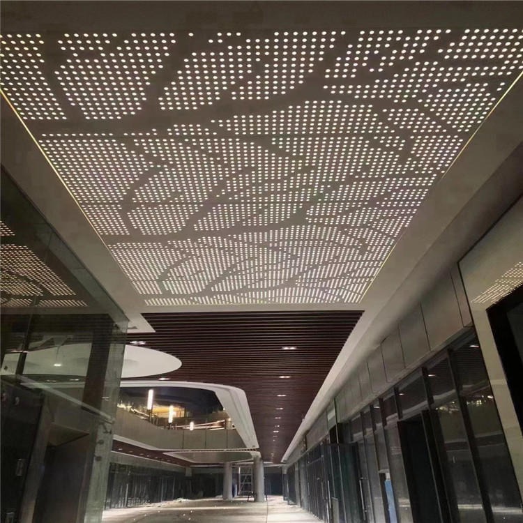 氟碳冲孔铝单板幕墙 烤漆艺术铝单板冲孔 圆孔方孔定制厂家 如图加工