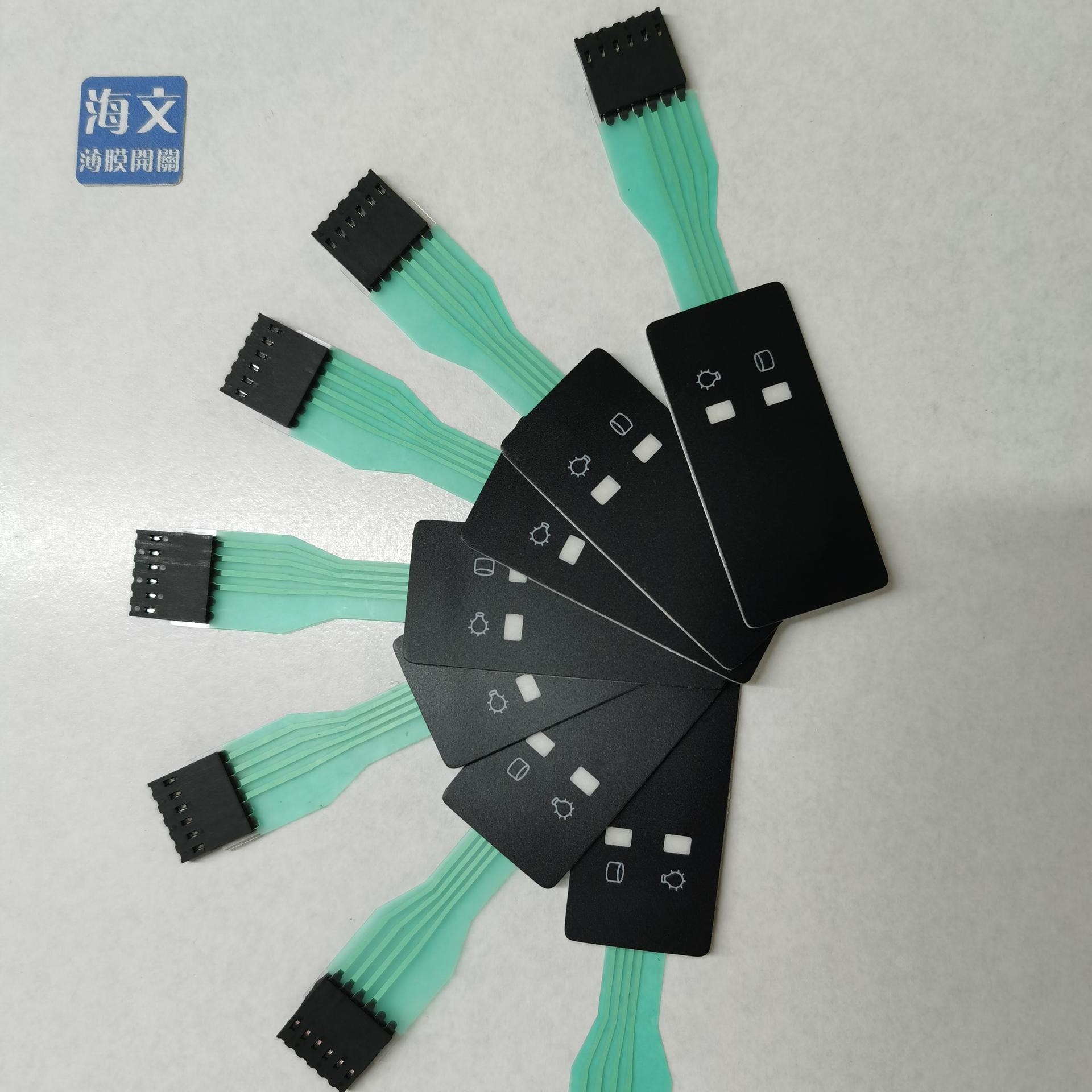 海文薄膜开关 耐高低温开关 PET银桨线路电子薄膜开关厂家