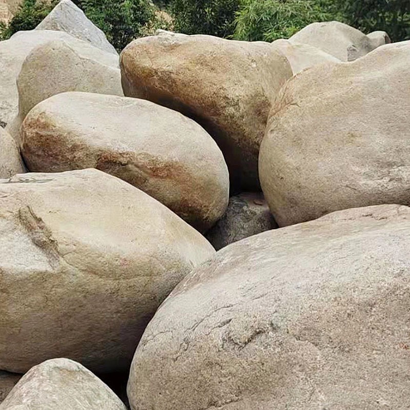 家和景观石水冲石驳岸设计制作自然石多种规格河道护坡石杭州