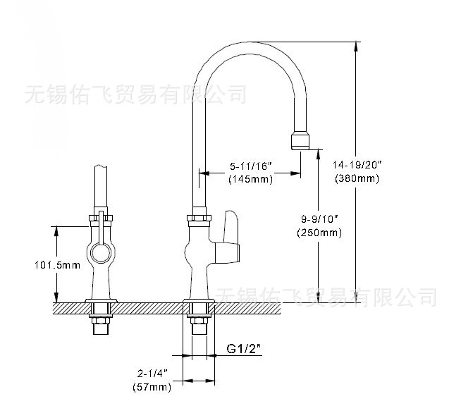供应经济型星盆龙头，单孔单把装台面月颈管龙头示例图2